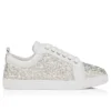 Louperla Jr – Sneaker – Krepp-Satin, Kalbsleder, Strass und Perlen – Weiß – Herren