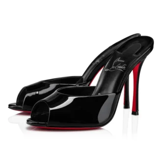 Me Dolly – 100-mm-Mules – Lackkalbsleder – Schwarz – Damen