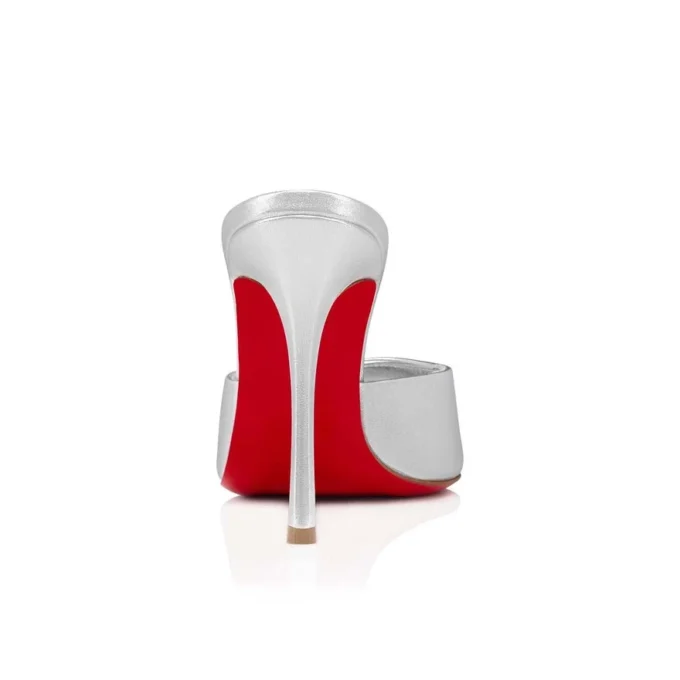 Me Dolly – 100-mm-Pantoletten – Nappaleder – Silber – Damen Me Dolly – 100-mm-Pantoletten – Nappaleder – Silber – Damen