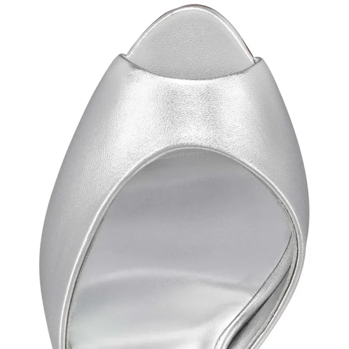 Me Dolly – 100-mm-Pantoletten – Nappaleder – Silber – Damen Me Dolly – 100-mm-Pantoletten – Nappaleder – Silber – Damen