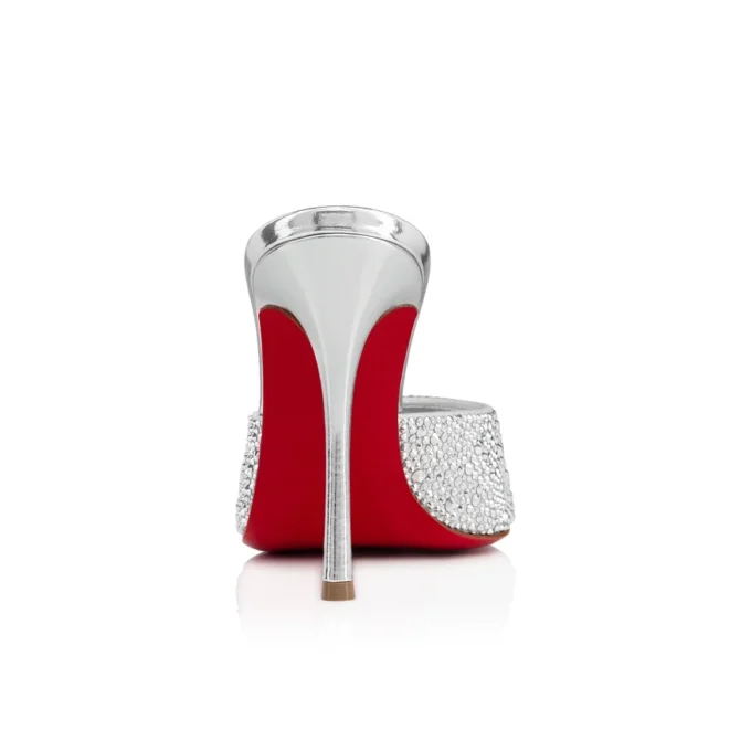 Me Dolly Strass – 100-mm-Pantoletten – Wildleder und Strass – Silber Me Dolly Strass – 100-mm-Pantoletten – Wildleder und Strass – Silber