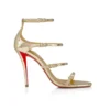Millenium – 100 mm Riemchensandalen – Kalbsleder – Antikgold – Damen Millenium – 100 mm Riemchensandalen – Kalbsleder – Antikgold – Damen