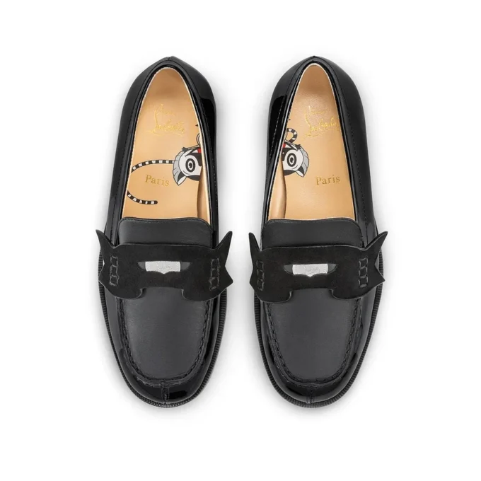 Mini Penny – Loafer – Lackkalbsleder und Wildleder – Schwarz – Kinder Mini Penny – Loafer – Lackkalbsleder und Wildleder – Schwarz – Kinder