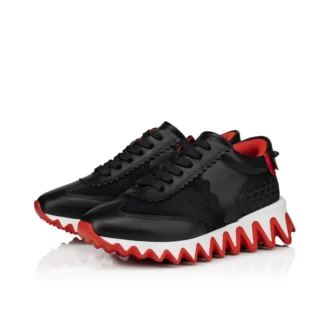 Mini Shark – Sneaker – Kalbsleder, Wildleder und Lackkalbsleder – Schwarz – Kinder