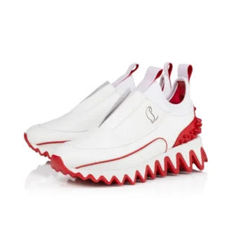 Mini Sharkyloub – Sneaker – Kalbsleder und Neopren – Bianco – Kinder