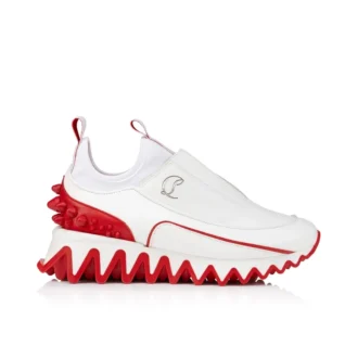 Mini Sharkyloub – Sneaker – Kalbsleder und Neopren – Bianco – Kinder