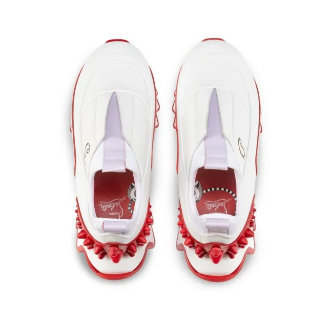Mini Sharkyloub – Sneaker – Kalbsleder und Neopren – Bianco – Kinder Mini Sharkyloub – Sneaker – Kalbsleder und Neopren – Bianco – Kinder