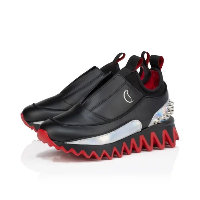 Mini Sharkyloub – Sneaker – Kalbsleder und Neopren – Schwarz – Kinder Mini Sharkyloub – Sneaker – Kalbsleder und Neopren – Schwarz – Kinder