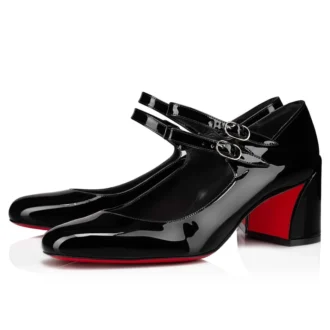 Miss Jane – 55-mm-Mary-Jane-Pumps – Lackkalbsleder – Schwarz – Damen