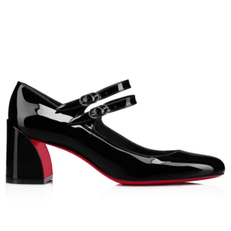 Miss Jane – 55-mm-Mary-Jane-Pumps – Lackkalbsleder – Schwarz – Damen