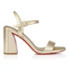 Miss Jane – 85-mm-Sandalen – Laminiertes Kalbsleder – Platine – Damen Miss Jane – 85-mm-Sandalen – Laminiertes Kalbsleder – Platine – Damen