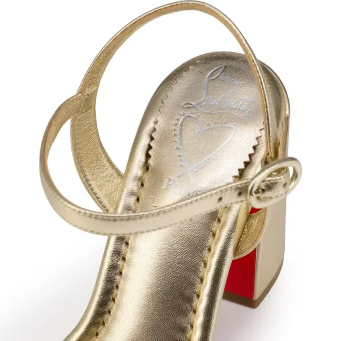 Miss Jane – 85-mm-Sandalen – Laminiertes Kalbsleder – Platine – Damen Miss Jane – 85-mm-Sandalen – Laminiertes Kalbsleder – Platine – Damen