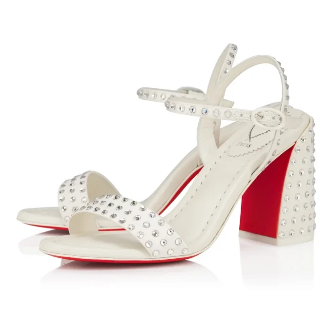 Miss Jane Sandal Strass Boum – 85-mm-Sandalen – Krepp-Satin – Version Ivory – Damen Miss Jane Sandal Strass Boum – 85-mm-Sandalen – Krepp-Satin – Version Ivory – Damen