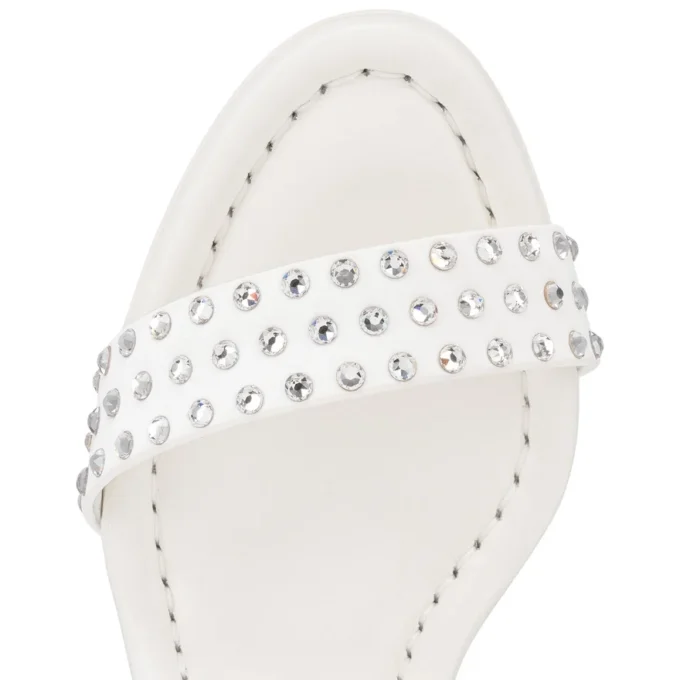 Miss Jane Sandal Strass Boum – 85-mm-Sandalen – Krepp-Satin – Version Ivory – Damen Miss Jane Sandal Strass Boum – 85-mm-Sandalen – Krepp-Satin – Version Ivory – Damen