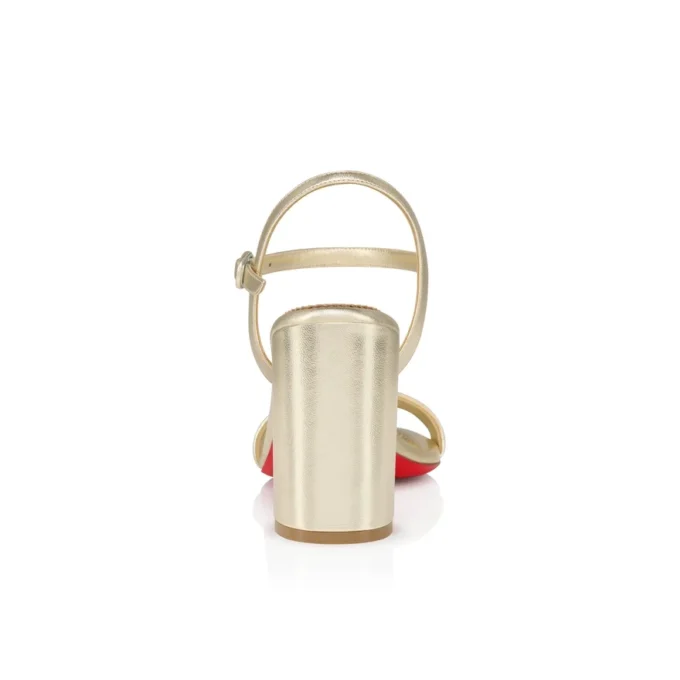 Miss Jane Sandale – 85 mm Sandalen – Laminiertes Kalbsleder – Platine – Damen Miss Jane Sandale – 85 mm Sandalen – Laminiertes Kalbsleder – Platine – Damen