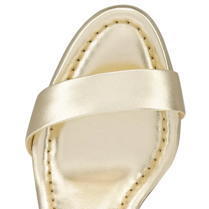 Miss Jane Sandale – 85 mm Sandalen – Laminiertes Kalbsleder – Platine – Damen Miss Jane Sandale – 85 mm Sandalen – Laminiertes Kalbsleder – Platine – Damen