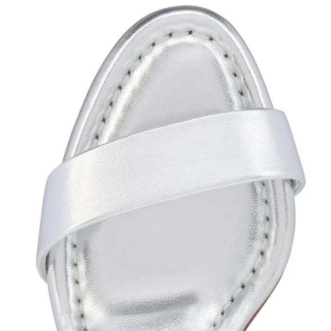 Miss Jane Sandale – 85-mm-Sandalen – Laminiertes Kalbsleder – Silber – Damen Miss Jane Sandale – 85-mm-Sandalen – Laminiertes Kalbsleder – Silber – Damen