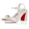 Miss Jane Sandale – 85 mm Sandalen – Perlglanz-Nappaleder – Bianco – Damen