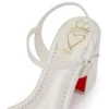 Miss Jane Sandale – 85 mm Sandalen – Perlglanz-Nappaleder – Bianco – Damen