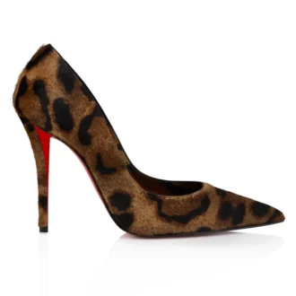 Miss Z – 100-mm-Pumps – „Bengali“-bedrucktes haariges Kalbsleder und Ziegenleder – Braun – Damen