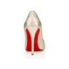 Miss Z – 100-mm-Pumps – Laminiertes Lamm-Nappaleder in Rautenmuster – Platino Chiaro – Damen