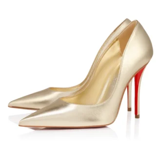 Miss Z – 100-mm-Pumps – Laminiertes Nappaleder – Platine – Damen