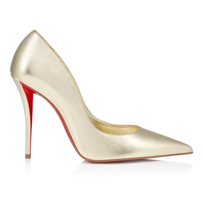 Miss Z – 100-mm-Pumps – Laminiertes Nappaleder – Platine – Damen
