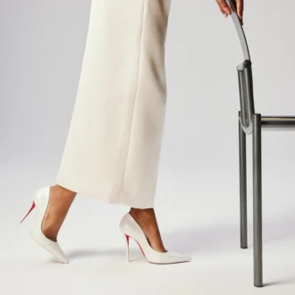 Miss Z – 100-mm-Pumps – Perlglänzendes Nappaleder – Bianco – Damen