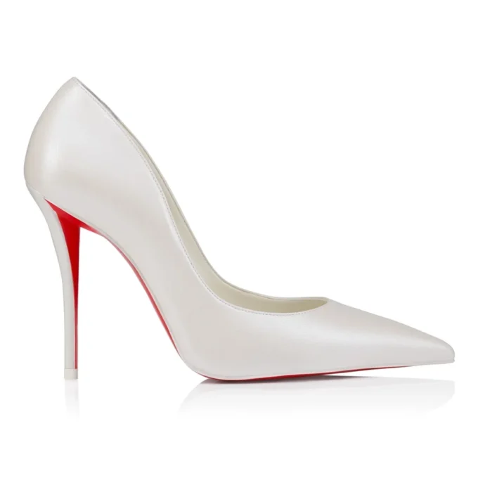 Miss Z – 100-mm-Pumps – Perlglänzendes Nappaleder – Bianco – Damen