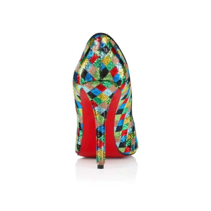 Miss Z Arlequin – 100-mm-Pumps – Mit Mikro-Pailletten bestickter Crêpe-Satin – Mehrfarbig – Damen