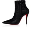 Miss Z Booty – 100 mm niedrige Stiefel – Samt – Schwarz – Damen Miss Z Booty – 100 mm niedrige Stiefel – Samt – Schwarz – Damen