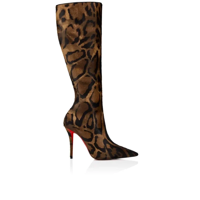 Miss Z Botta – 100-mm-Stiefel – „Bengali“-bedrucktes, haariges Kalbsleder – Braun – Damen Miss Z Botta – 100-mm-Stiefel – „Bengali“-bedrucktes, haariges Kalbsleder – Braun – Damen