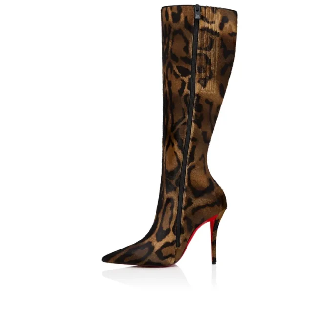 Miss Z Botta – 100-mm-Stiefel – „Bengali“-bedrucktes, haariges Kalbsleder – Braun – Damen Miss Z Botta – 100-mm-Stiefel – „Bengali“-bedrucktes, haariges Kalbsleder – Braun – Damen
