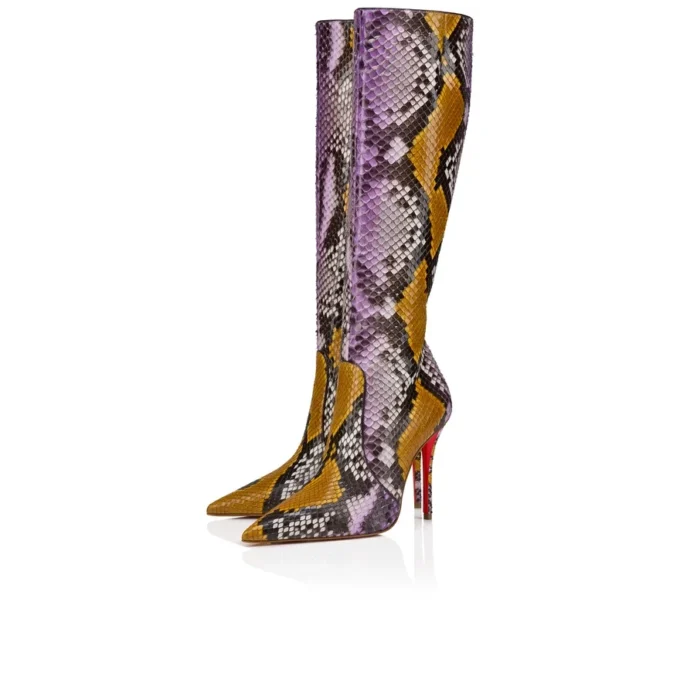 Miss Z Botta – 100-mm-Stiefel – Pythonleder mit Farbverlauf – Rhapsody Yellow – Damen Miss Z Botta – 100-mm-Stiefel – Pythonleder mit Farbverlauf – Rhapsody Yellow – Damen