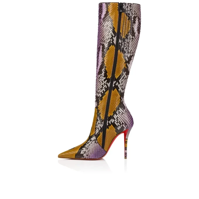 Miss Z Botta – 100-mm-Stiefel – Pythonleder mit Farbverlauf – Rhapsody Yellow – Damen Miss Z Botta – 100-mm-Stiefel – Pythonleder mit Farbverlauf – Rhapsody Yellow – Damen