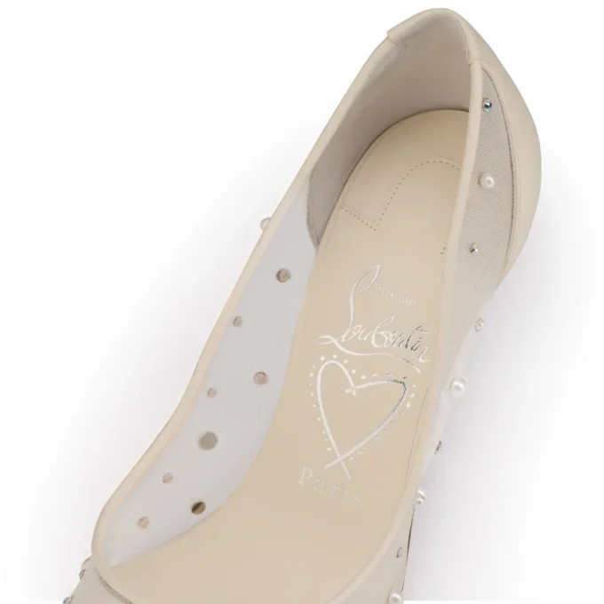 Miss Z Degrastrass Perla – 100-mm-Pumps – Mesh, Nappaleder, Strass und Perlen – Bianco – Damen Miss Z Degrastrass Perla – 100-mm-Pumps – Mesh, Nappaleder, Strass und Perlen – Bianco – Damen