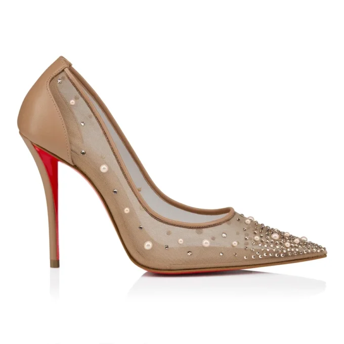 Miss Z Degrastrass Perla – 100-mm-Pumps – Mesh, Nappaleder, Strass und Perlen – Blush – Damen Miss Z Degrastrass Perla – 100-mm-Pumps – Mesh, Nappaleder, Strass und Perlen – Blush – Damen