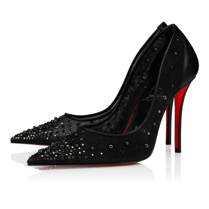 Miss Z Degrastrass Perla – 100-mm-Pumps – Mesh, Nappaleder, Strass und Perlen – Schwarz – Damen Miss Z Degrastrass Perla – 100-mm-Pumps – Mesh, Nappaleder, Strass und Perlen – Schwarz – Damen