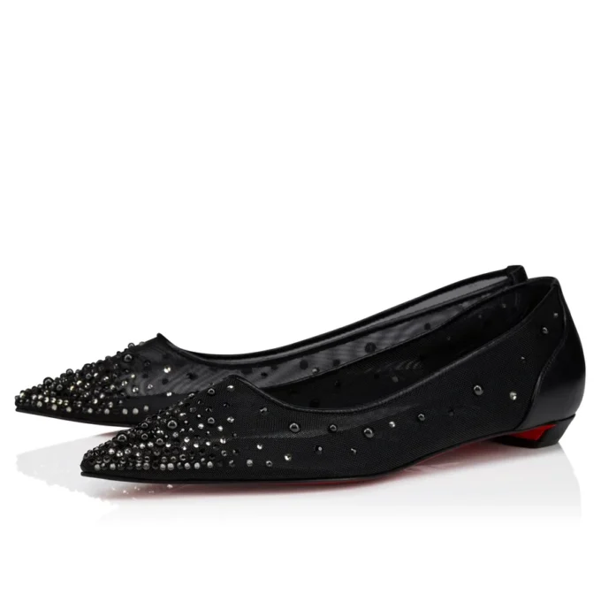Miss Z Degrastrassina Perla – Ballerinas – Mesh, Nappaleder, Strass und Perlen – Schwarz – Damen Miss Z Degrastrassina Perla – Ballerinas – Mesh, Nappaleder, Strass und Perlen – Schwarz – Damen