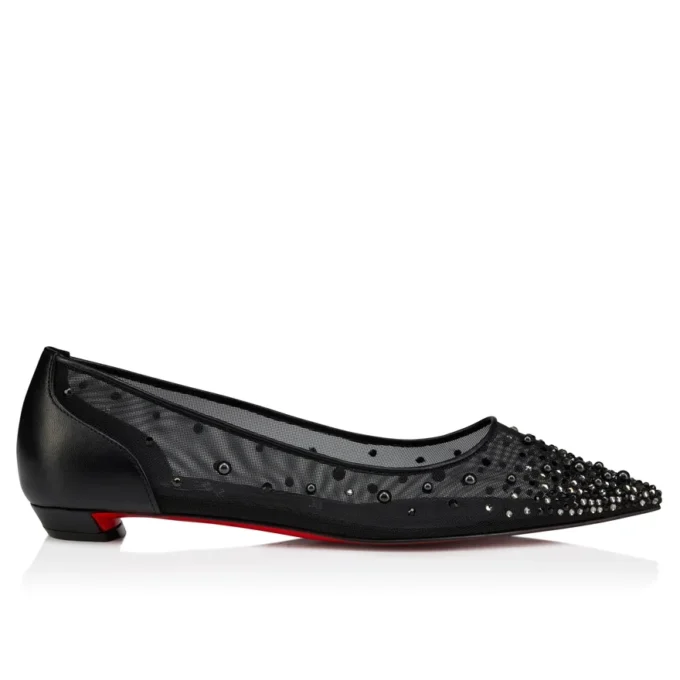 Miss Z Degrastrassina Perla – Ballerinas – Mesh, Nappaleder, Strass und Perlen – Schwarz – Damen Miss Z Degrastrassina Perla – Ballerinas – Mesh, Nappaleder, Strass und Perlen – Schwarz – Damen