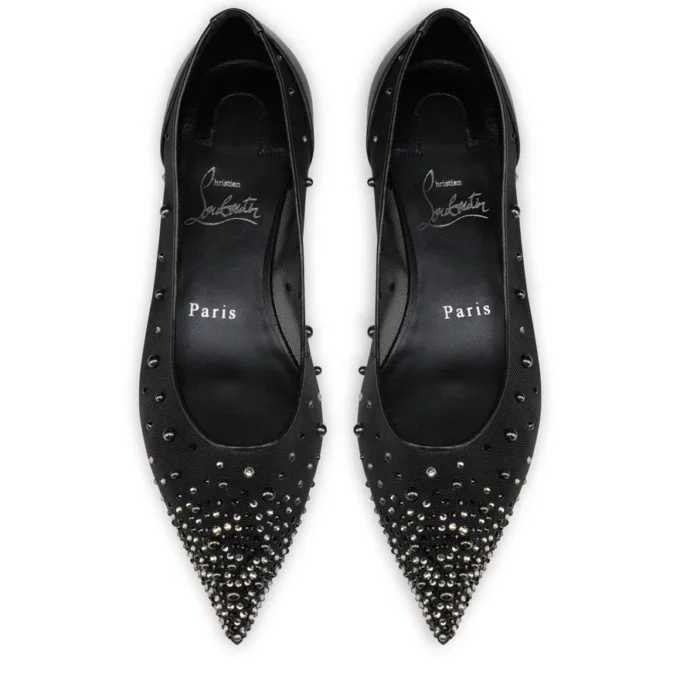 Miss Z Degrastrassina Perla – Ballerinas – Mesh, Nappaleder, Strass und Perlen – Schwarz – Damen Miss Z Degrastrassina Perla – Ballerinas – Mesh, Nappaleder, Strass und Perlen – Schwarz – Damen