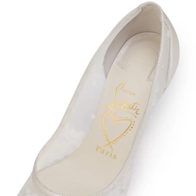 Miss Z Mesh – 100-mm-Pumps – Mesh und Nappaleder – Bianco – Damen