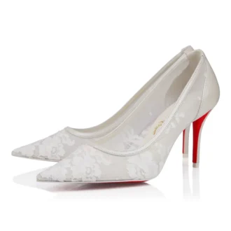 Miss Z Mesh – 80-mm-Pumps – Mesh und Nappaleder – Bianco – Damen
