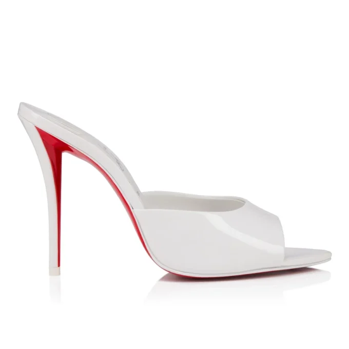 Miss Z Mule – 100 mm Mules – Lackkalbsleder – Bianco – Damen Miss Z Mule – 100 mm Mules – Lackkalbsleder – Bianco – Damen
