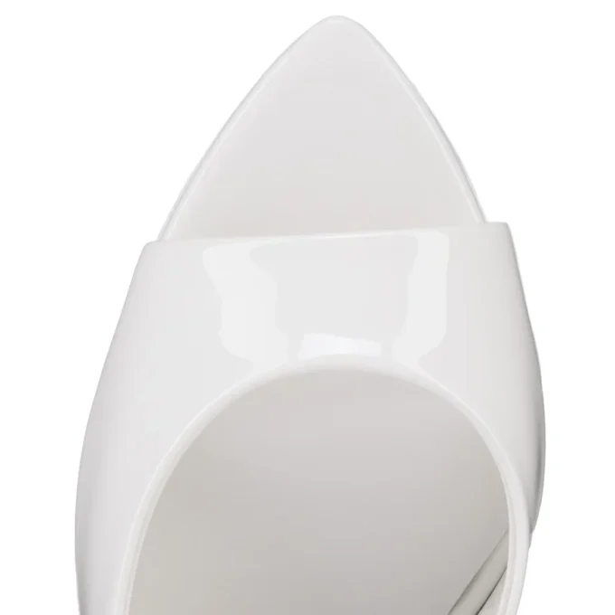 Miss Z Mule – 100 mm Mules – Lackkalbsleder – Bianco – Damen Miss Z Mule – 100 mm Mules – Lackkalbsleder – Bianco – Damen
