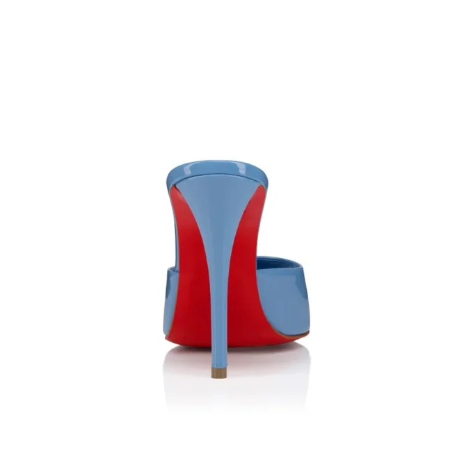 Miss Z Mule – 100 mm Pantoletten – Lackkalbsleder – Ceruleo – Damen