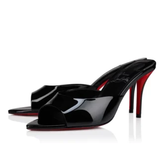 Miss Z Mule – 80 mm Mules – Lackkalbsleder – Schwarz – Damen