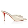 Miss Z Mule – 80-mm-Pantoletten – Diamantförmig laminiertes Lamm-Nappaleder – Platino Chiaro – Damen Miss Z Mule – 80-mm-Pantoletten – Diamantförmig laminiertes Lamm-Nappaleder – Platino Chiaro – Damen