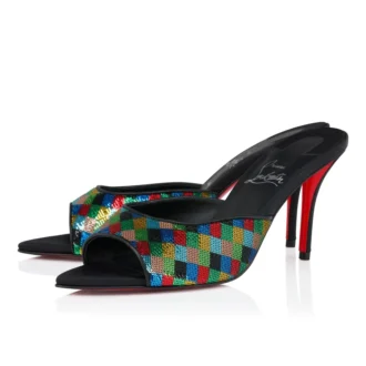 Miss Z Mule Arlequin – 80-mm-Pantoletten – Mit Mikro-Pailletten bestickter Crêpe-Satin – Mehrfarbig – Damen Miss Z Mule Arlequin – 80-mm-Pantoletten – Mit Mikro-Pailletten bestickter Crêpe-Satin – Mehrfarbig – Damen