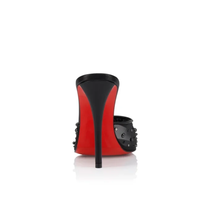 Miss Z Mule Degrasstrass Perla – 100 mm Pantoletten – Mesh, Nappaleder und Perlen – Schwarz – Damen Miss Z Mule Degrasstrass Perla – 100 mm Pantoletten – Mesh, Nappaleder und Perlen – Schwarz – Damen